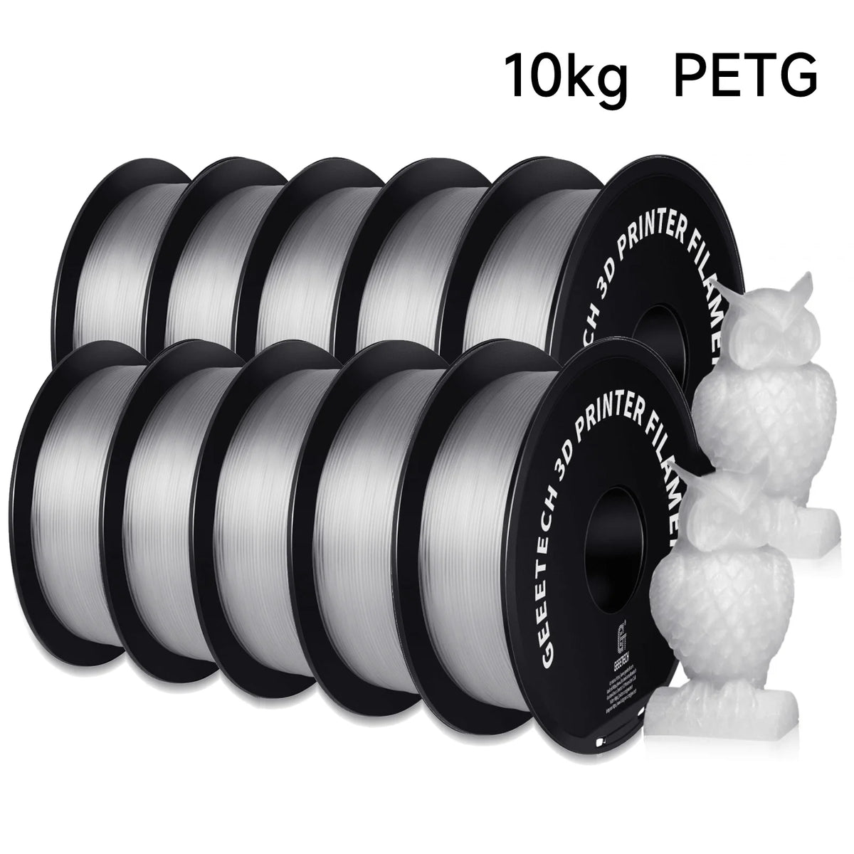 Geeetech PETG 10kg 1.75mm Filament 3d print wire Vacuum Packaging Local Warehouses Colorful Plastic for most FDM 3D printer