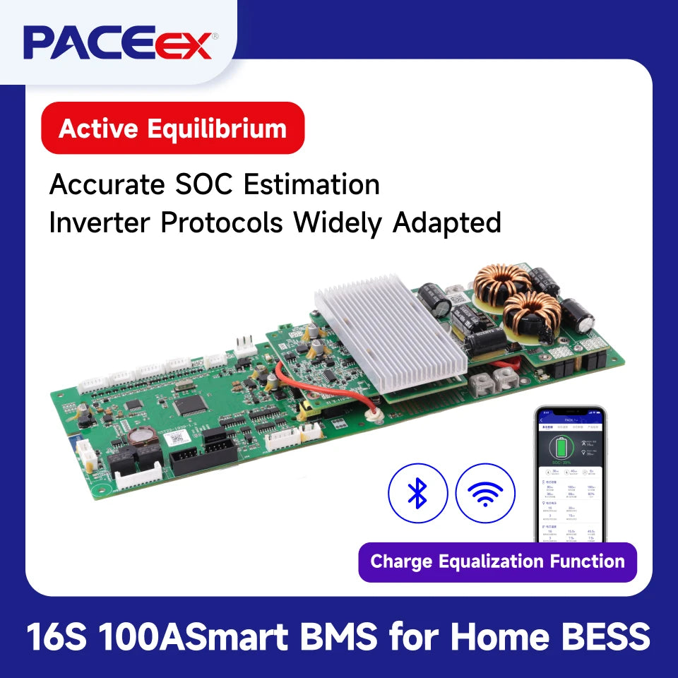 PACEex 16S 100A BMS PACE LifePO4 BMS Reliable and Safe with Multi-protection