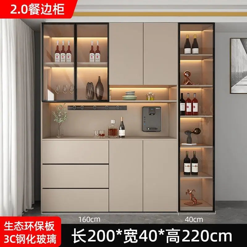 Solid wood wine  high cabinet, locker, integrated entrance cabinet against the wall,