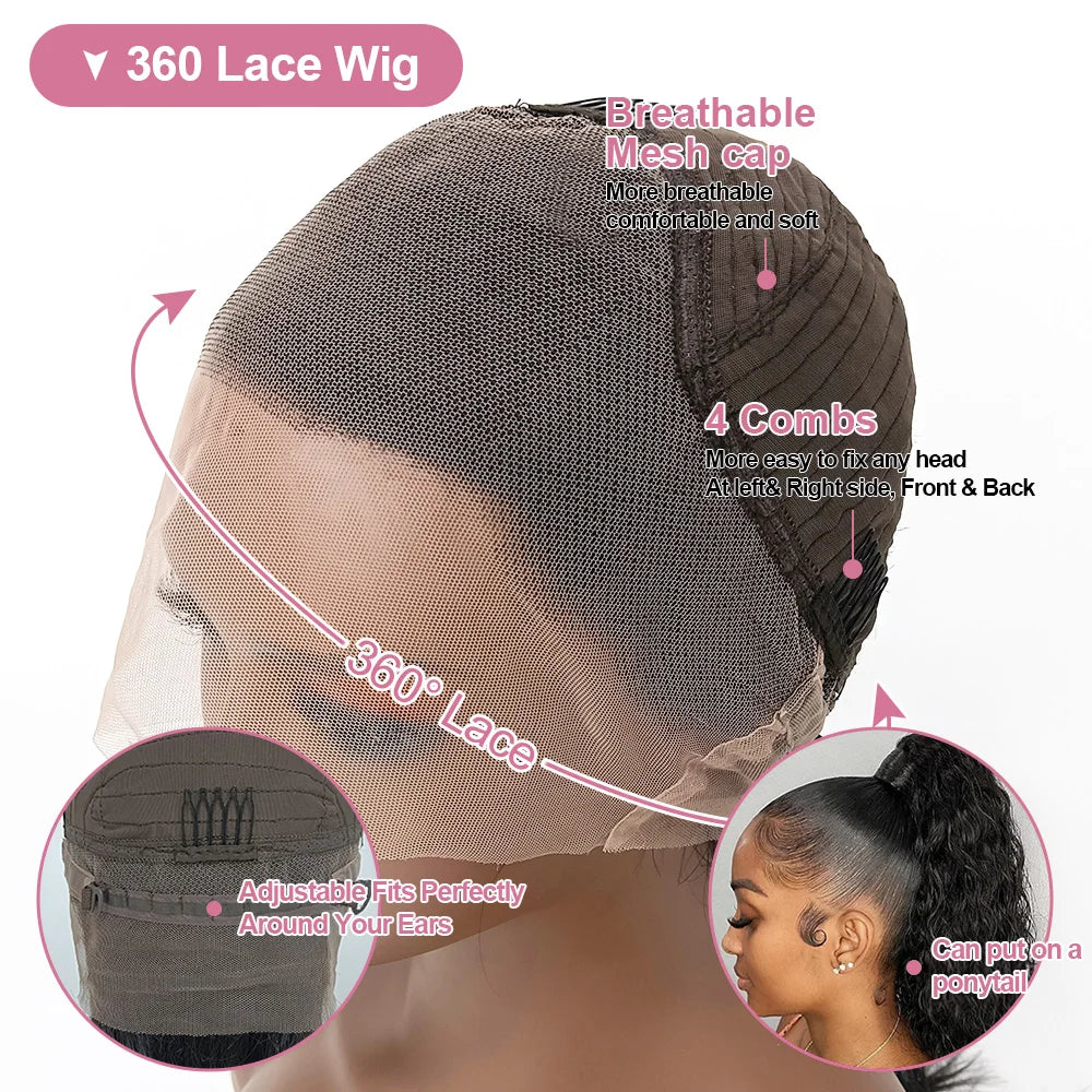 40 Inch Body Wave 360 Full HD Lace Frontal Wigs Human Hair Preplucked Brazilian 250 Density 13x6 Lace Front Human Hair Wig