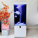 All-in-One AquariumWholesale New Design Large Luxury Square Goldfish Aquarium Square Glass Fish Tank For Living Room Wall Floor