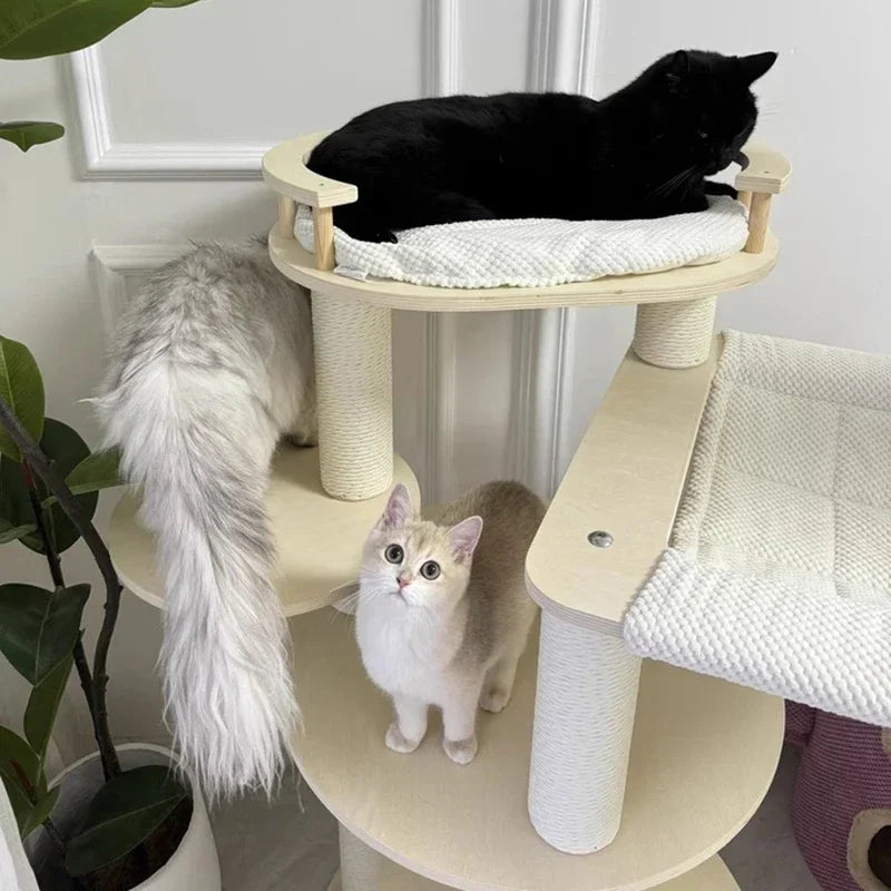 Italian Minimalism Cat Tree Nordic Originality Climbing Wall Playground for Cat House Scratching Post Pet Products Columpio FYCT