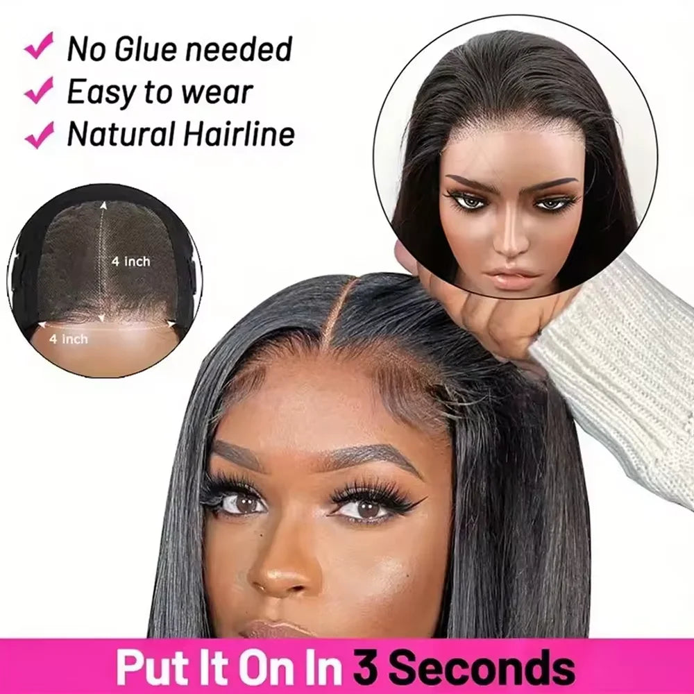 13x4 13x6 HD Lace Frontal 5x5 Closure Wigs | 40 42 Inch Bone Straight