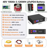 LiFePO4 48V 300AH 15Kwh Battery 51.2V 100AH 150AH 200AH Lithium Solar Home Battery 6000+ Cycles For Home Energy Storage EU Stock