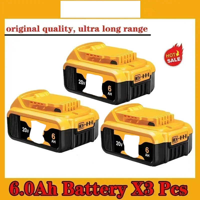 100% Original 20V 5.0Ah MAX Battery Power Tool Replacement for DeWalt DCB184 DCB181 DCB182 DCB200 20V 5A 6A 18Volt 20v Battery.