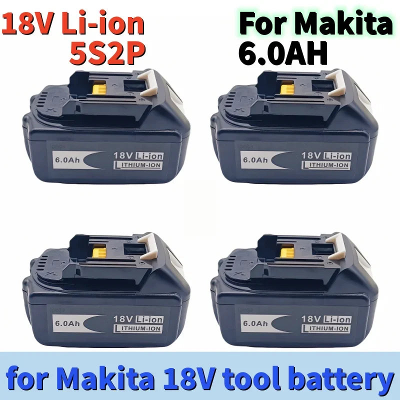 for Makita 18V Battery 6000mAh Rechargeable Power Tools Battery 18V makita with LED Li-ion Replacement LXT BL1860B BL1860 BL1850