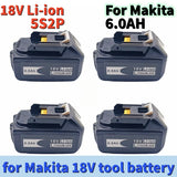 for Makita 18V Battery 6000mAh Rechargeable Power Tools Battery 18V makita with LED Li-ion Replacement LXT BL1860B BL1860 BL1850
