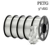TECBEARS PETG 3D Printer Filament 5KG 1.75mm petg Multi color combination set FDM 3D Printer Materials DIY Gift From US UK DE