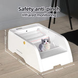 Automatic Self-Cleaning Smart Cat Litter Box WIFI APP Control Plastic Pet Toilet Open Design Smart Cat Toilet Cat Products