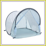 UPF 50+ Pop Up Beach Tent with Sun Protection, Easy Setup & Transport, Blue Waves