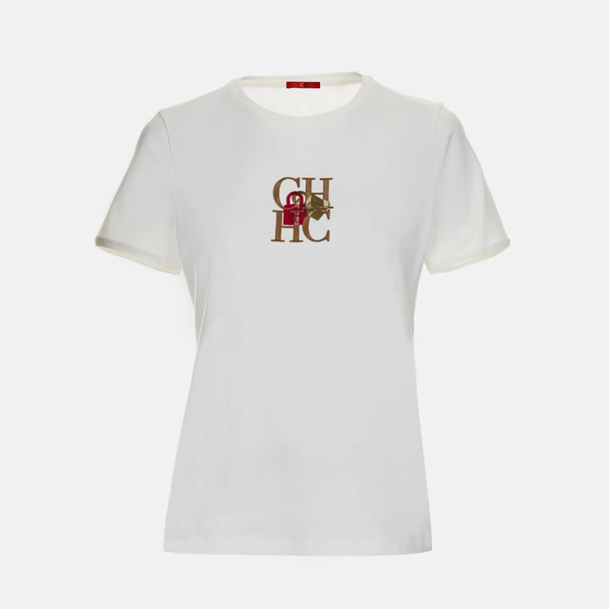 CH Women's clothing-women's cotton embroidered- casual basic T-shirt- street style-summer fashion-comfortable and breathable top