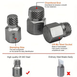 25PCS Screw Extractor Set, Hex Head Multi-Spline Easy Out Bolt Extractor Tool,for Removing Broken Studs Bolts Socket Screws