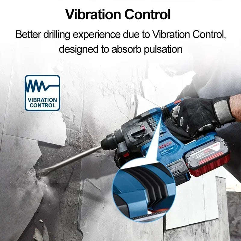 BOSCH GBH 185-LI Professional Brushless Rotary Hammer Impact Drill SDS PLUS 18V Rechargeable Electric Bare Tool GBH185-LI