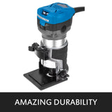 SucceBuy 800W Soft Start Compact Router Kit Variable Speed 10000-30000Rpm with Fixed Base, Plunge Base, Tilt Base and Offse Base