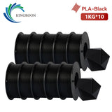 KINGROON 10KG PLA Filament For 3D Printer 1.75mm Wholesale 3d Printing Wire Materials Neatly Wound Vacuum Packaging Fast Ship