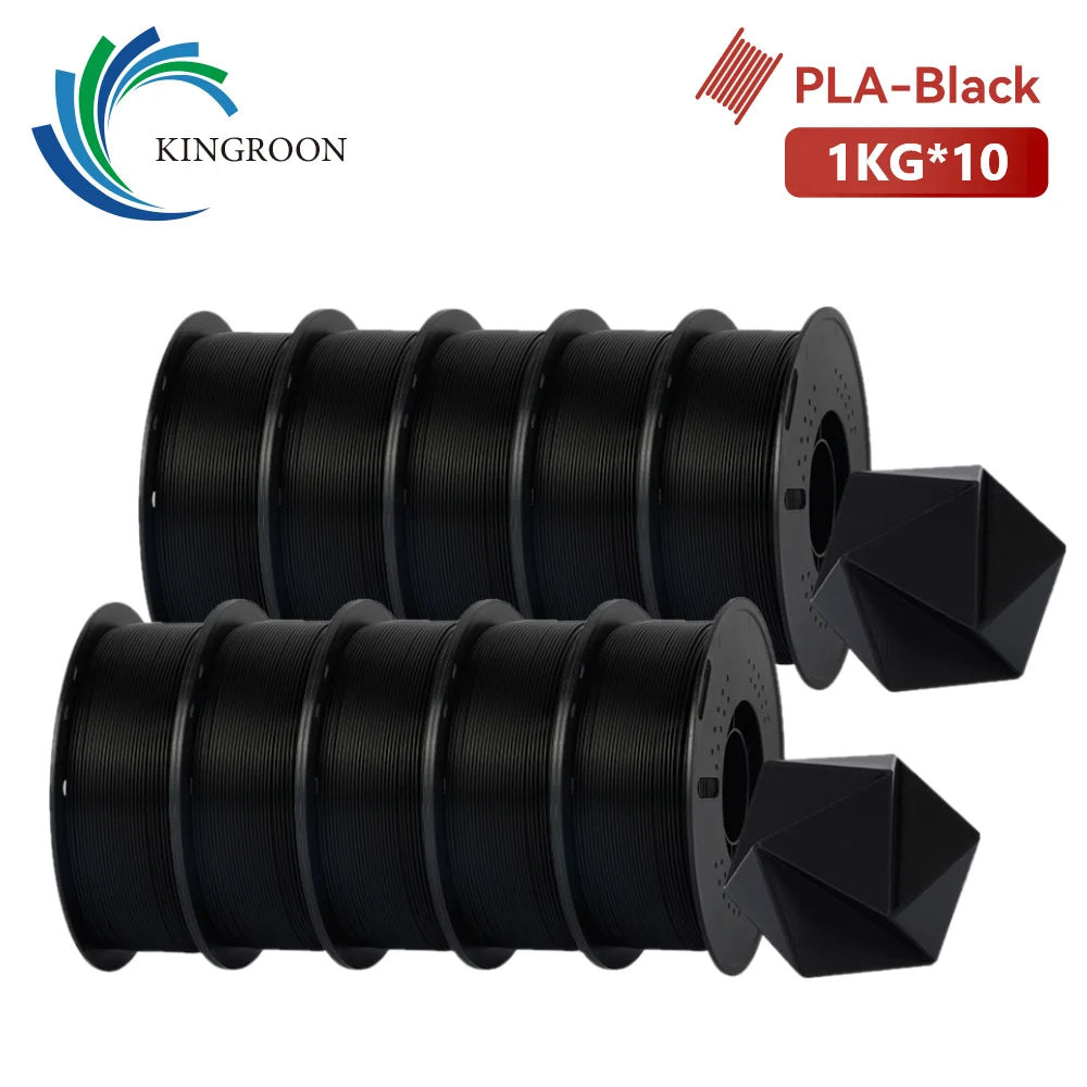 KINGROON 10KG PLA Filament For 3D Printer 1.75mm Wholesale 3d Printing Wire Materials Neatly Wound Vacuum Packaging Fast Ship