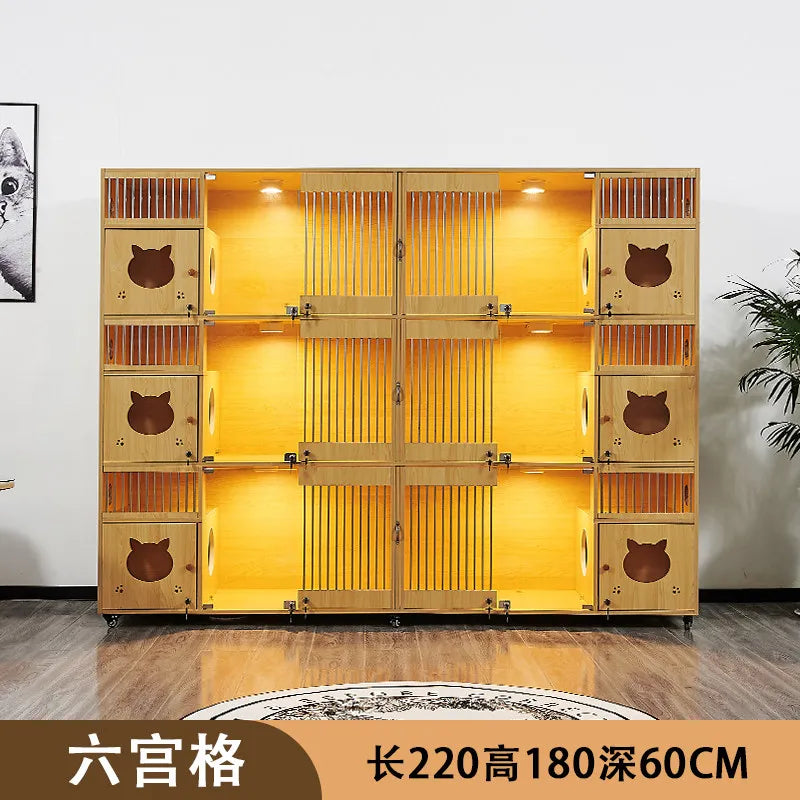 cage, solid wood cat cage, pet shop, glass cat breeding cabinet, display cabinet, foster cabinet, cattery,