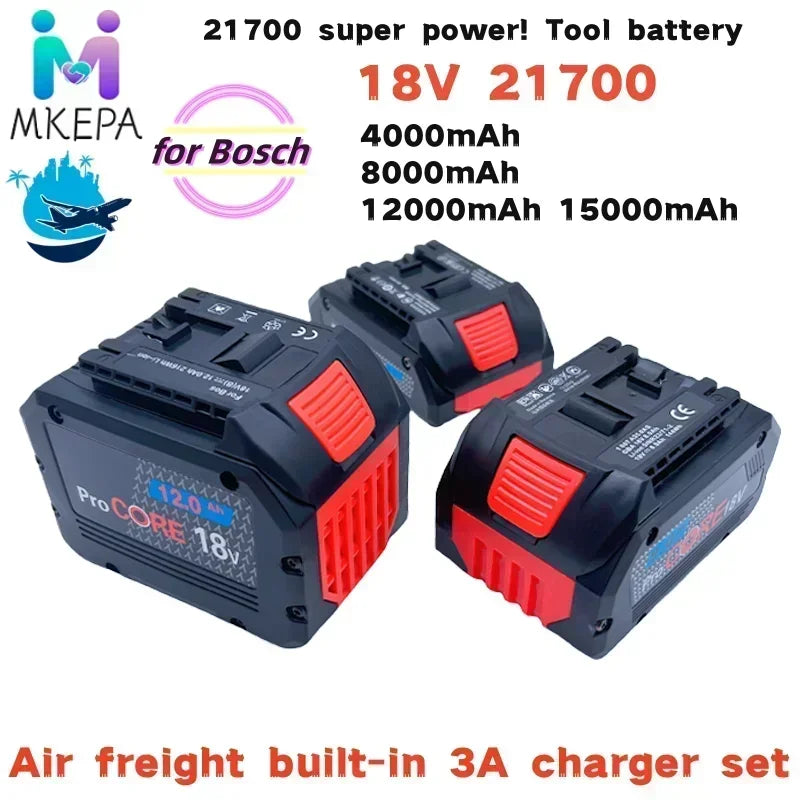 21700 18V ProCORE battery replacement 18V, suitable for Bosch 18V cordless tool BAT609 BAT618 GBA18V 21700 high-power 5C