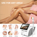 Diode Laser Hair Removal Machine 755nm 808nm 1064nm 3-Wavelength Ice Titanium Painless Body Hair Removal Equipment for Salon
