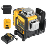 Dewalt DW089LG 12-Line Green Beam Laser Level - 360° 3-Side Coverage, 12V Li-Ion, Jobsite Ready for Any Task