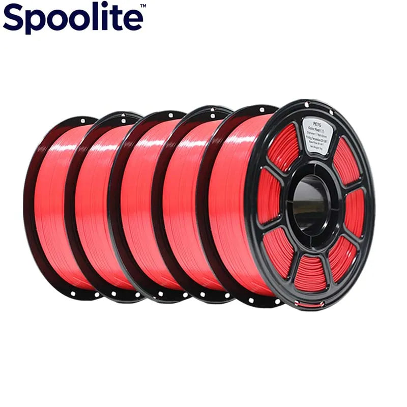 Spoolite 5KG PETG 3D Printer Filament 1.75MM Multi-color High Toughness Eco-Friendly Universal For All FDM 3D Printers Fast Ship