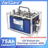 Sodium Ion Rechargeable Battery 12V/15.6V 75Ah 80Ah 230Ah Low Temperature Resistant for Electric Car Golf Cart Off Grid Solar