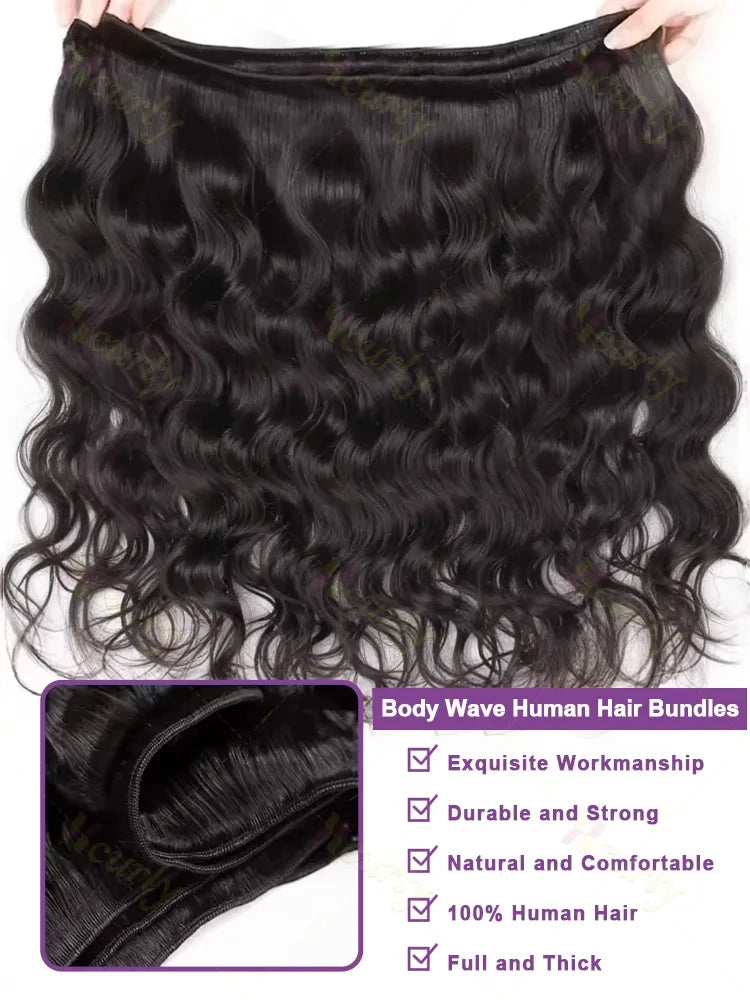 Body Wave Raw 1 3 4 Human Hair Bundles Unprocessed Human Hair Wavys Double Drawn Weft Virgin Hair Bundles Weave Extensions