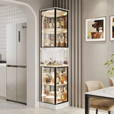 Living room corner glass  display cabinet TV cabinet side wine cabinet rack new