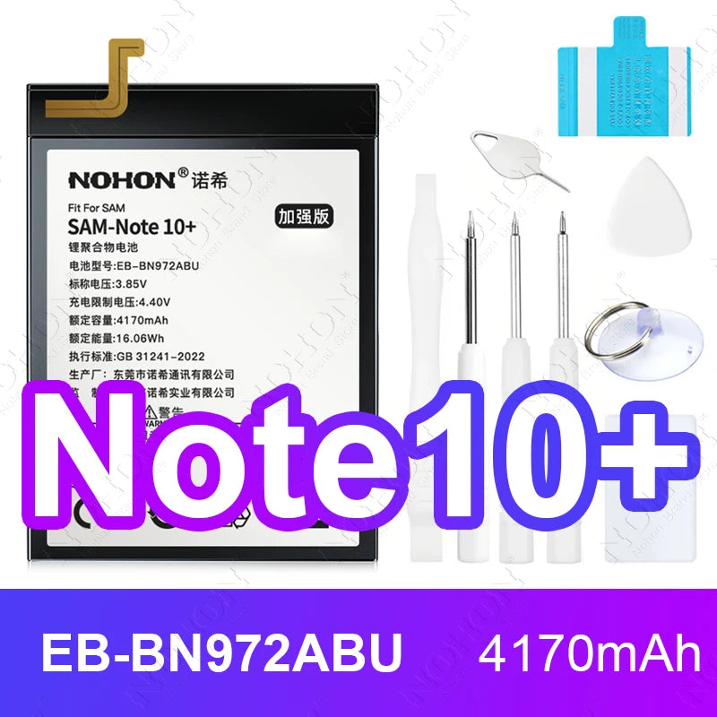 NOHON EB-BN970ABU Battery for Samsung Galaxy Note 10 Note10+ SM-N970 N970W N970F SM-N975F/DS Phone Replacement Bateria
