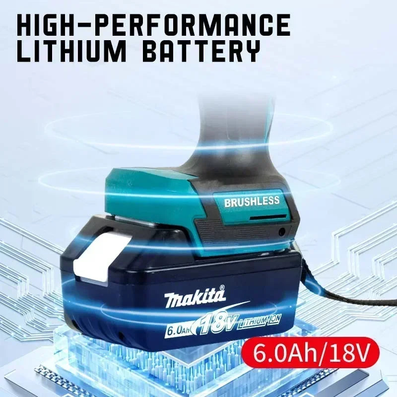 Makita Electric Wrench DTW700 Brushless Multi functional Rechargeable 18V Lithium Battery Auto Repair High Torque Impact Wrench