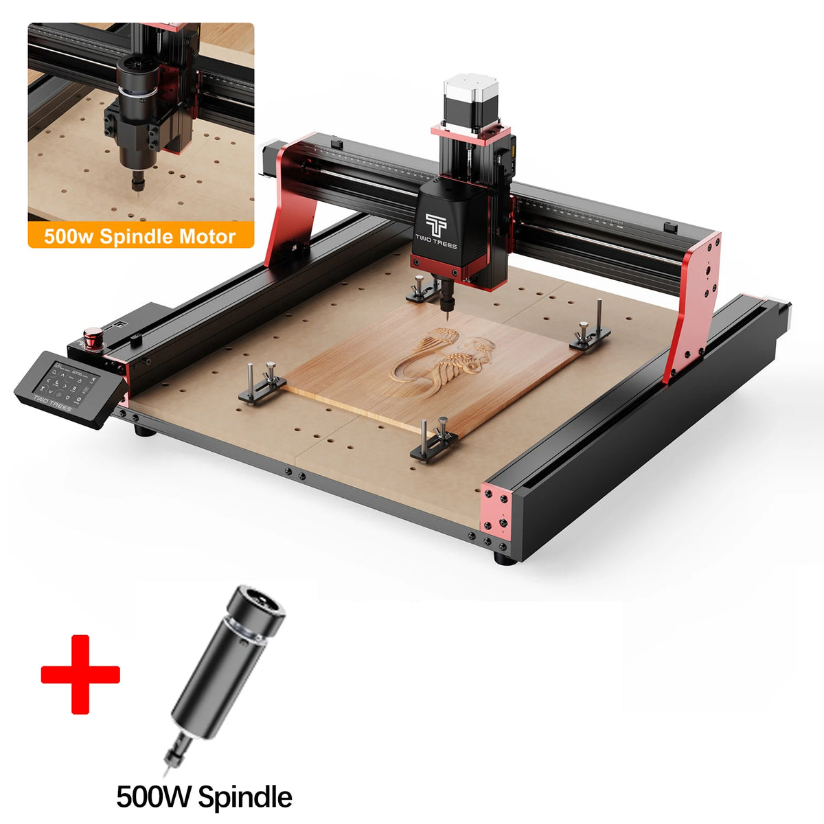 Twotrees 3-Axis/4-Axis CNC Router Milling Cutting Machine TTC450 PRO  Jewelry Engraver For Wood Acrylic PCB PVC MDF Metal