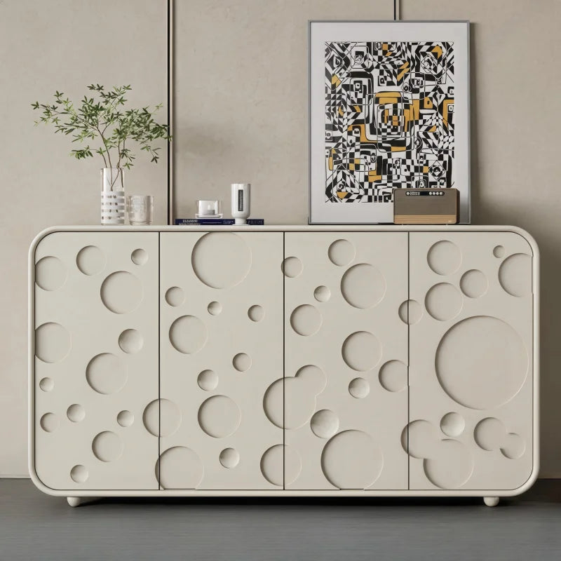 Painted dining side cabinet Solid wood porch cabinet Modern simple decorative cabinet