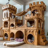 Home Super Large Castle Solid Wood Cat Climbing Frame Cat Nest Integrated Luxury Cat Villa Muppet