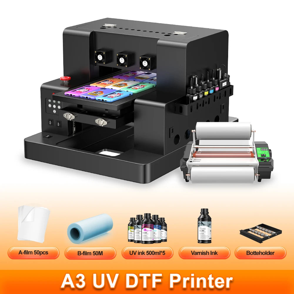 A3 UV Printer A3 XP600 UV DTF Printer Impresora L805 UV Flatbed Printer For Acrylic Metal Sticker Printer Machine UV Printer