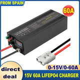 12v 100A 60a lithium Battery Charger 30A 20A 40A 50A Fast Charger with Adjustable Current 100V-240V for Lifepo4 Lithium Battery