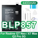 NOHON BLP985 BLP919 BLP887 BLP849 Battery For OPPO Realme GT Neo 5 3 2 5G 2T Replacement Phone Batteries