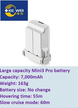 Large Capacity Refitting Battery 5200mAh ~ 8400mAh for DJI Mini3, Mini3 Pro & Mini4 Pro & Mini5 Pro Drone for Drone Fans