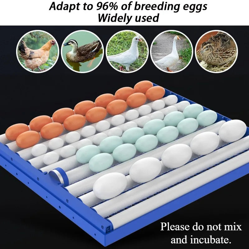 Dual Power 220V/12V  340 Eggs Fully Automatic Incubator Control Temperature Humidity Hatching Machine Eggs Chicken Duck Goose