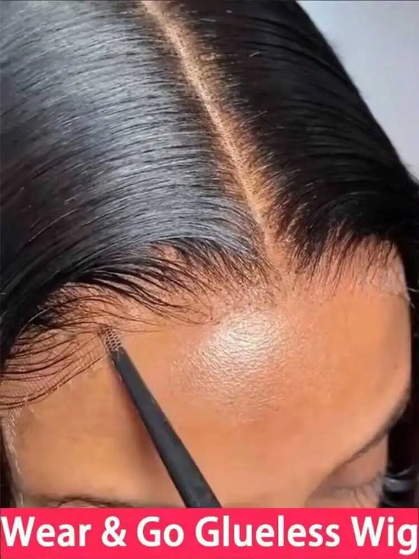 Straight 40 Inch 6x5 Pre Plucked Pre Cut Lace Glueless Wigs Human Hair