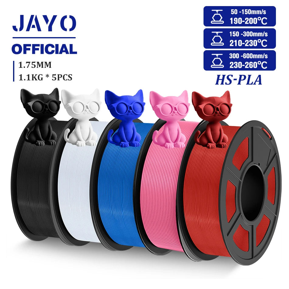 JAYO High Speed PLA Filament 5.5KG PLA 3D Filament For FDM 3D Printer Neatly Wound PLA 3D Printing Materials 100% No Bubble
