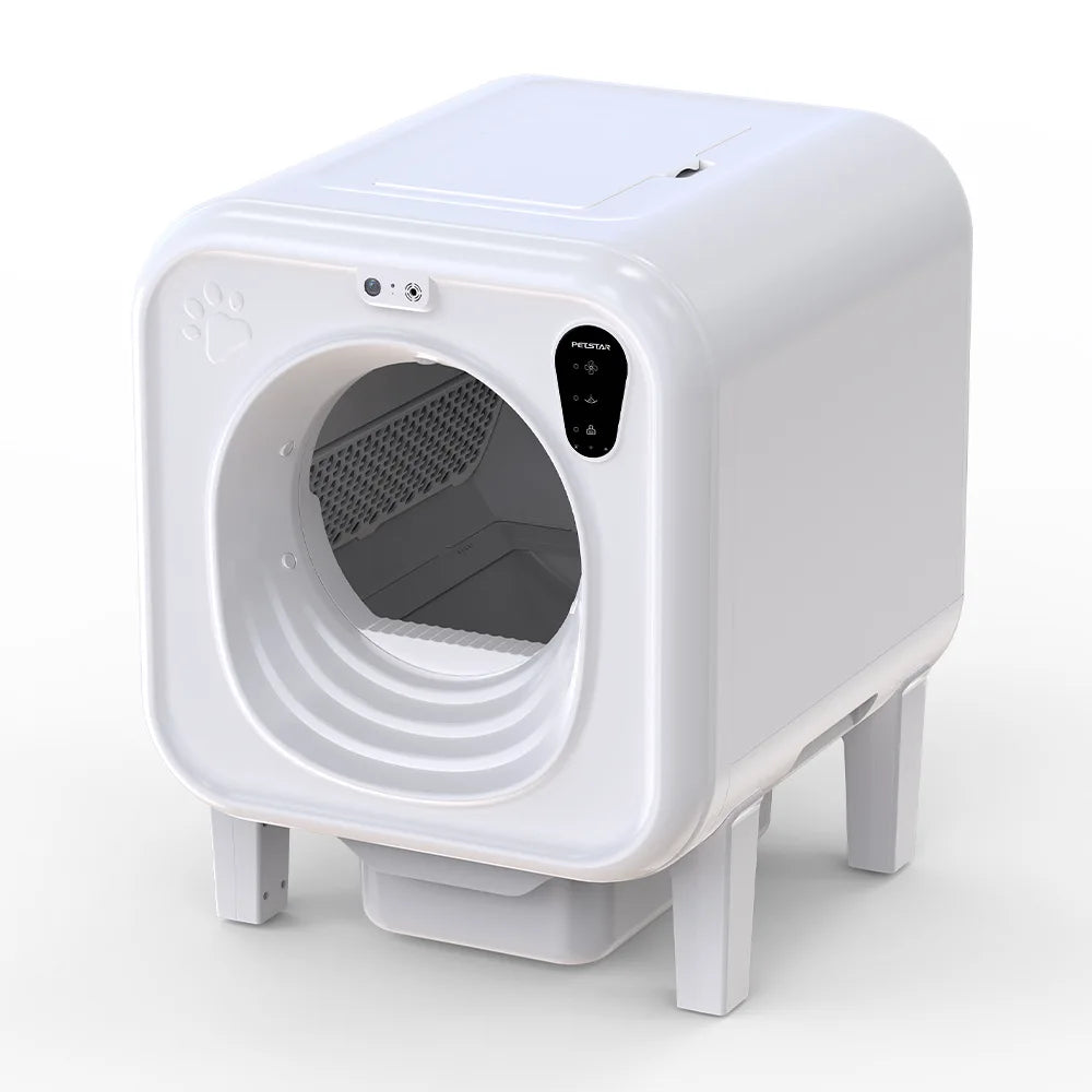 AI voice intercom video surveillance one-click shit shoveling cleaning and deodorizing automatic cat litter box
