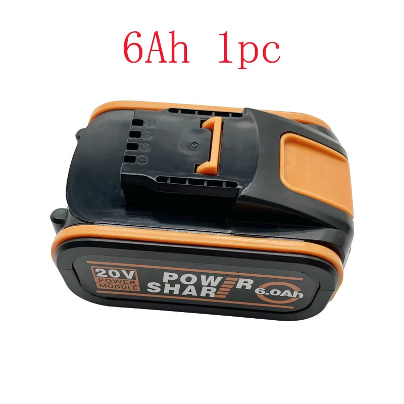 20V Replacement Battery for WORX WA3551 WA3553 WA3570, Power Share Compatible, 4.0Ah / 6.0Ah for Electric Power & Garden Tools