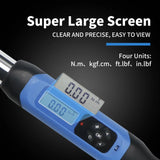 SHANHR 1/2'' Torque Wrench With Large Screen, Adjustable Wrench Bidirectional Ratchet Head Torque Wrench Digital Hand Tools