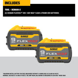 100% DEWALT Battery 60V/20V 9Ah Li-Ion Battery DCB609 Dewalt FLEXVOLT Technology Strong And Long-Lasting Power With BMS Warranty