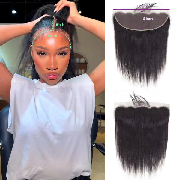 Straight 13X6 Lace Frontal Only 24 Inch Transparent Frontal Lace Only