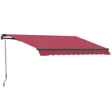 10' X 8' Retractable Awning, Patio Awnings, Sunshade Shelter W/Manual Crank Handle, Customized