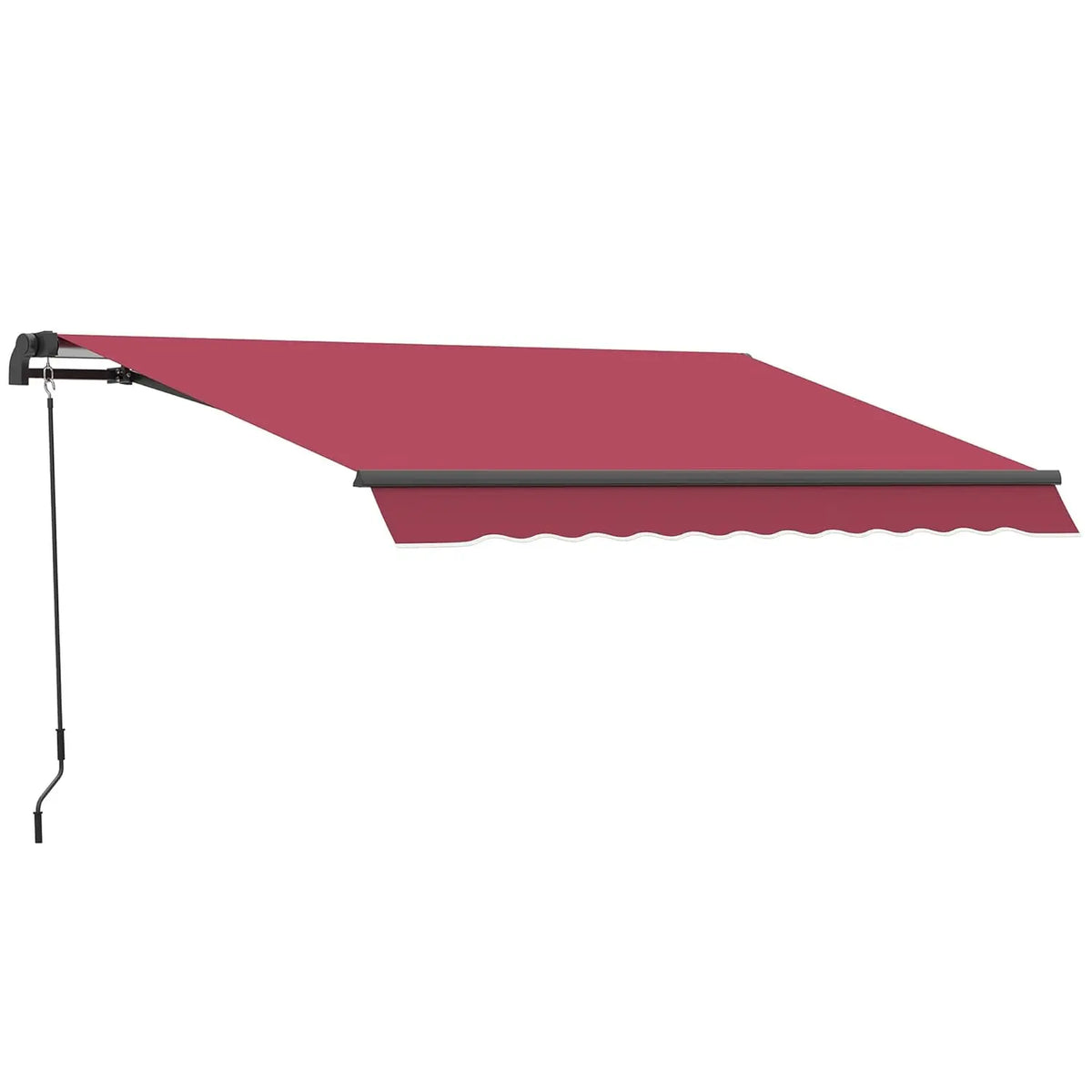 10' X 8' Retractable Awning, Patio Awnings, Sunshade Shelter W/Manual Crank Handle, Customized