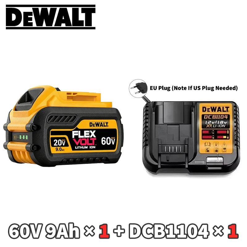 100% Original Dewalt 20V Battery 2AH 9AH Li-Ion Replacement Battery Charger Combo DCB202 DCB609 DCB209 DCB206 Power Tool Battery