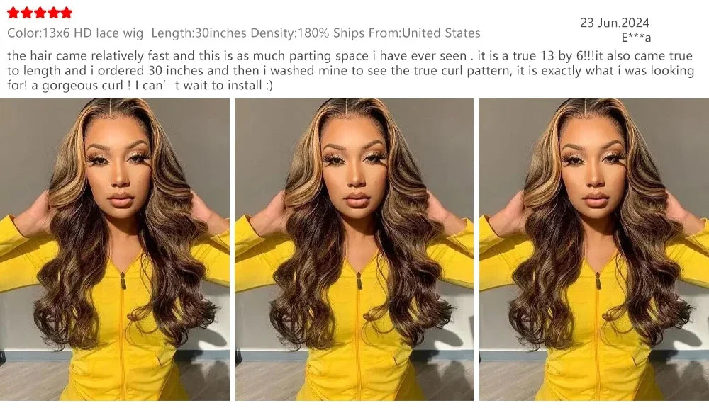 180% 200% Density Remy Human Hair Body Wave Wigs P4/27 Highlight Colored 13x4 13x6 HD Transpatent Lace Frontal Wig 18-46 Inch Pre Plucked Hair For Women