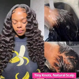 13x4 13x6 HD Transparent Lace Deep Wave Frontal Wig 40-42Inch